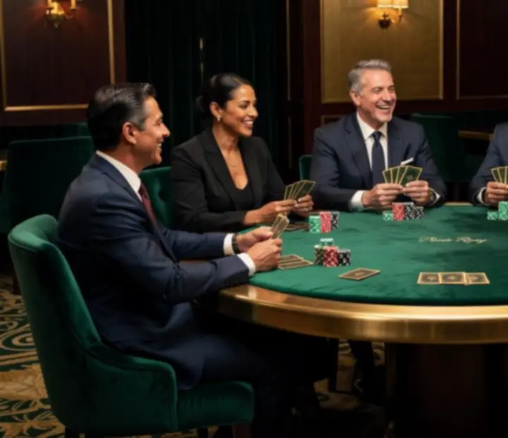 Private poker-inspired gathering at Wonderstar s. r. o. with elegant cards and chips